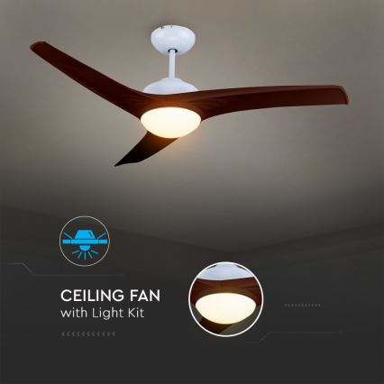 LED Stropna svetilka z ventilatorjem LED/15W/230V 3000/4000/6400K + Daljinski upravljalnik