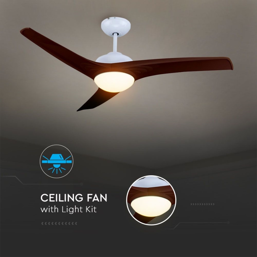 LED Stropna svetilka z ventilatorjem LED/15W/230V 3000/4000/6400K + Daljinski upravljalnik