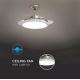 LED Stropna svetilka z ventilatorjem LED/30W/230V 3000/4000/6400K + Daljinski upravljalnik