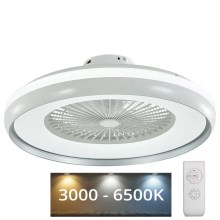 LED Stropna svetilka z ventilatorjem LED/45W/230V 3000-6500K siva + Daljinski upravljalnik