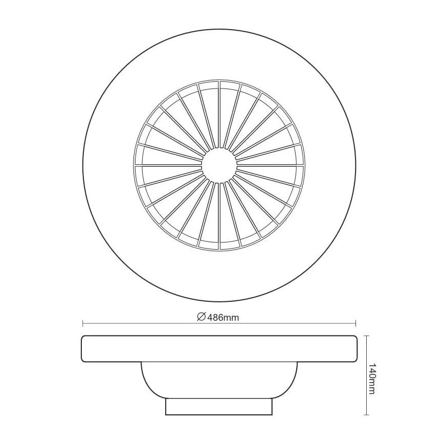 LED Zatemnitvena stropna svetilka z ventilatorjem OPAL LED/48W/230V 3000-6500K + Daljinski upravljalnik