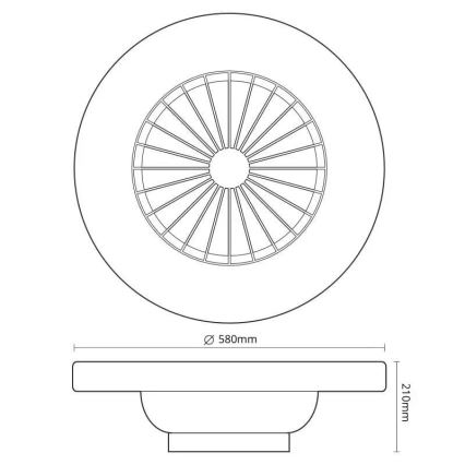 LED Zatemnitvena stropna svetilka z ventilatorjem OPAL LED/72W/230V 3000-6500 + Daljinski upravljalnik