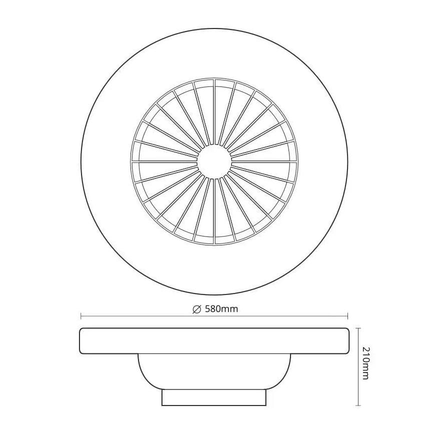 LED Zatemnitvena stropna svetilka z ventilatorjem OPAL LED/72W/230V 3000-6500K + Daljinski upravljalnik