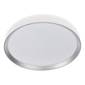 LED stropna svetilka z zatemnjevanjem LIXAN LED/47W/230V 3000-6500K premer 38,6 cm bela/srebrna + daljinski upravljalnik