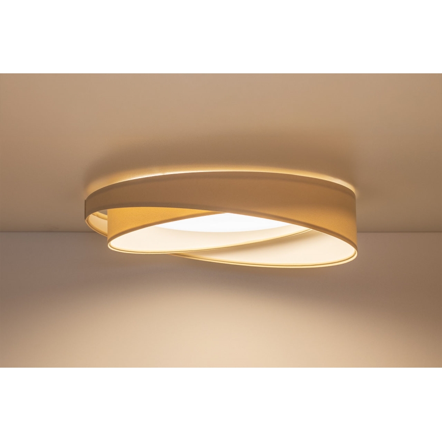 Zatemnjiva LED stropna svetilka SMART GALAXY MODERN LED/24W/230V 3000-6500K premer 55 cm kremna/bela + daljinski upravljalnik