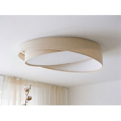 Zatemnjiva LED stropna svetilka SMART GALAXY MODERN LED/24W/230V 3000-6500K premer 55 cm kremna/bela + daljinski upravljalnik