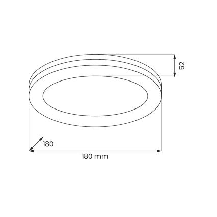 LED stropna svetilka za kopalnico MARLON LED/12W/230V premer 18 cm IP54 bela