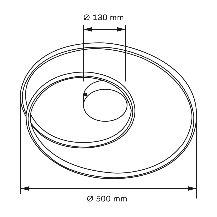 LED Stropna svetilka ZEFIRA LED/40W/230V 4000K pr. 50 cm antracit