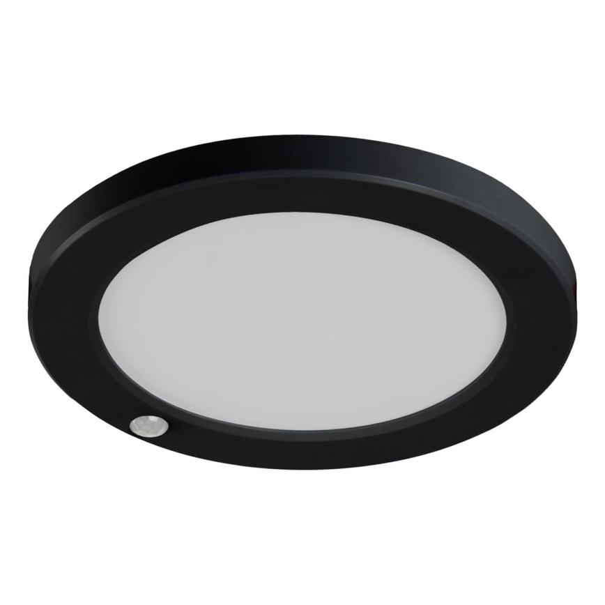 LED Stropna/Vgradna svetilka s senzorjem gibanja 2v1 ERGA LED/17W/230V 3000/4000/6500K črna