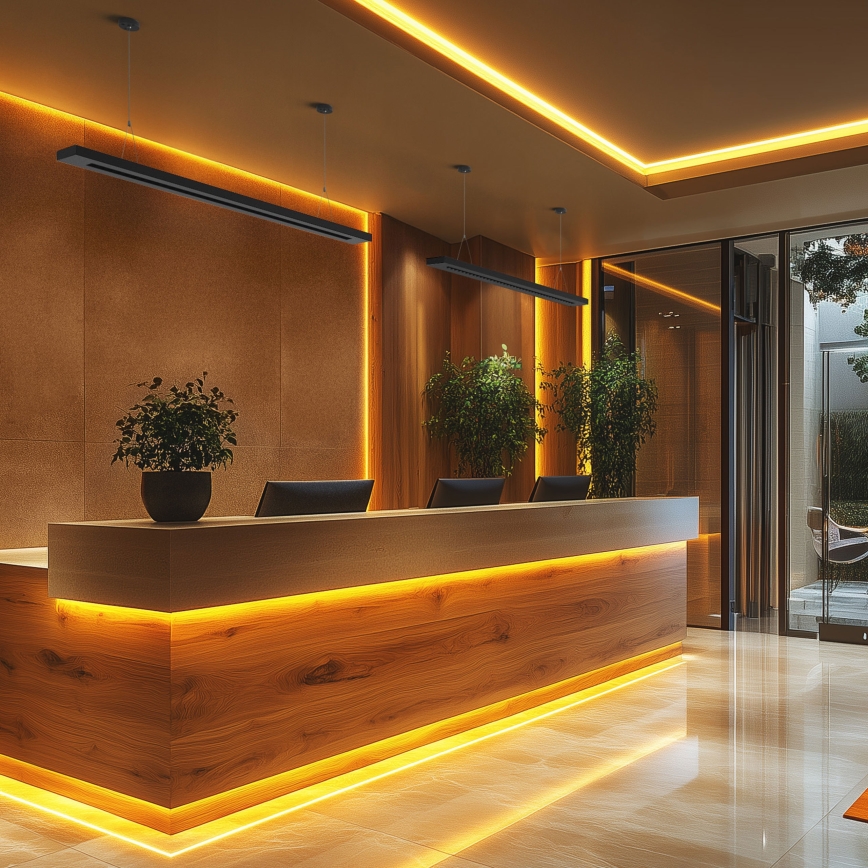 LED Stropna/Viseča svetilka PLANK LED/20/30/40W/230V 2700/4000/6000K CRI 90 črna