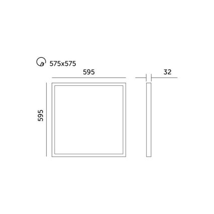 LED zatemnitvena stropna plošča CAPRI LED/25/36/40W/230V 3000/4000/5700K UGR19 IP44 60x60 cm