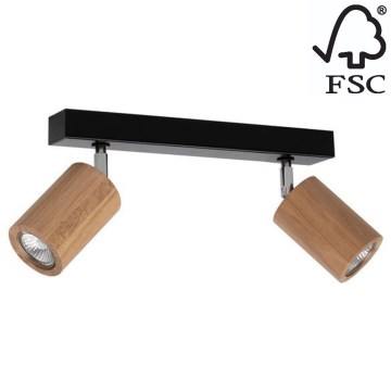 LED Stropni reflektor MATTI 2xGU10/5W/230V hrast - FSC certifikat