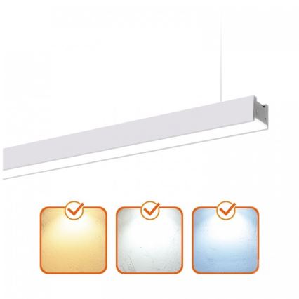 LED stropna pritrjena ali viseča svetilka KOLINE LED/40W/230V 3000/4000/6500K 120 cm bela