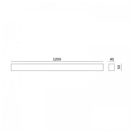 LED stropna pritrjena ali viseča svetilka KOLINE LED/40W/230V 3000/4000/6500K 120 cm bela