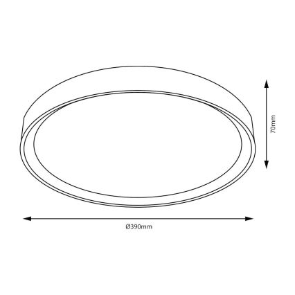 LED stropno svetilo FOREST LED/24W/230V, premer 39 cm, rjave barve