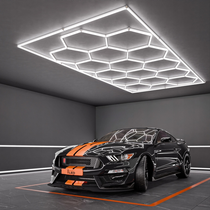 LED stropno svetilo HEXAGON LED/696W/85-265V 6500K 484x243 cm CRI 90 IP54 belo