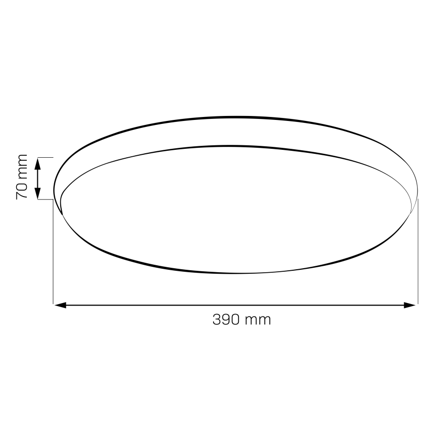 LED stropno svetilo LIBRA LED/24W/230V 4000K premer 39 cm črna