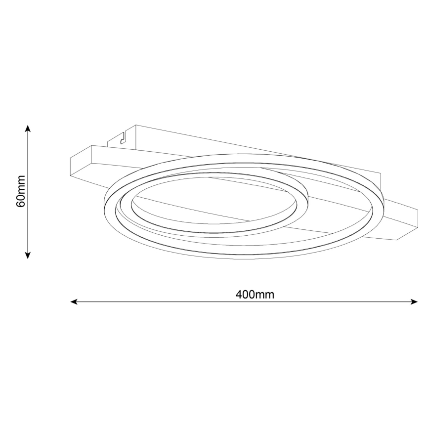 LED stropno svetilo MELISA LED/28W/230V 30x40 cm borovina