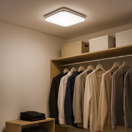 LED stropno svetilo NEMO LED/36W/230V 50x50 cm sijajni krom