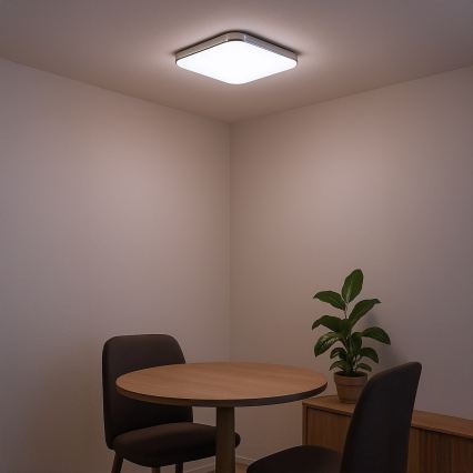 LED stropno svetilo NEMO LED/36W/230V 50x50 cm sijajni krom