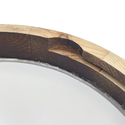 LED stropno svetilo OAK SMOKY SLIM LED/20W/230V 4000K Ø 27 cm hrast/temno rjava