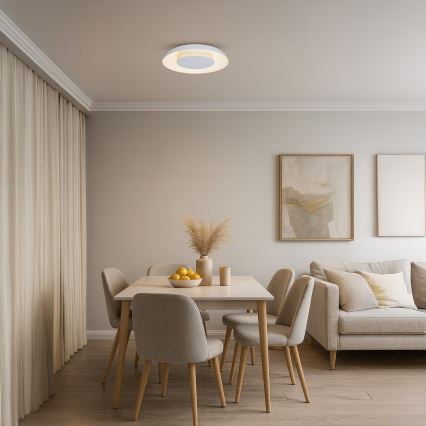 LED stropno svetilo PIATTINO LED/30W/230V 3000/4000/6000K premer 40 cm belo