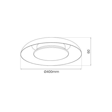 LED stropno svetilo PIATTINO LED/30W/230V 3000/4000/6000K premer 40 cm belo