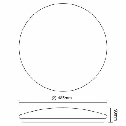 LED stropno svetilo STAR LED/48W/230V 3000-6500K z možnostjo zatemnitve + daljinski upravljalnik