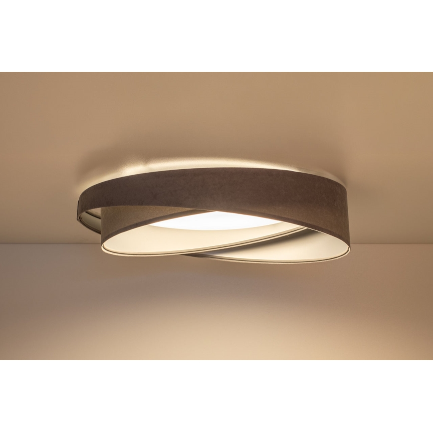 LED zatemnjiva stropna svetilka SMART GALAXY MODERN LED/24W/230V 3000-6500K, premer 55 cm, siva/srebrna + daljinski upravljalnik