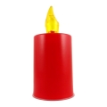 LED Sveča LED/2xAA topla bela 10,8 cm rdeča