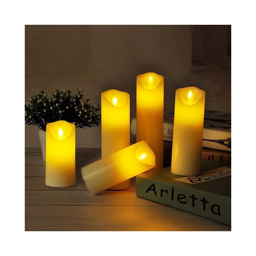 LED Sveča LED/2xAA topla bela 12,5 cm