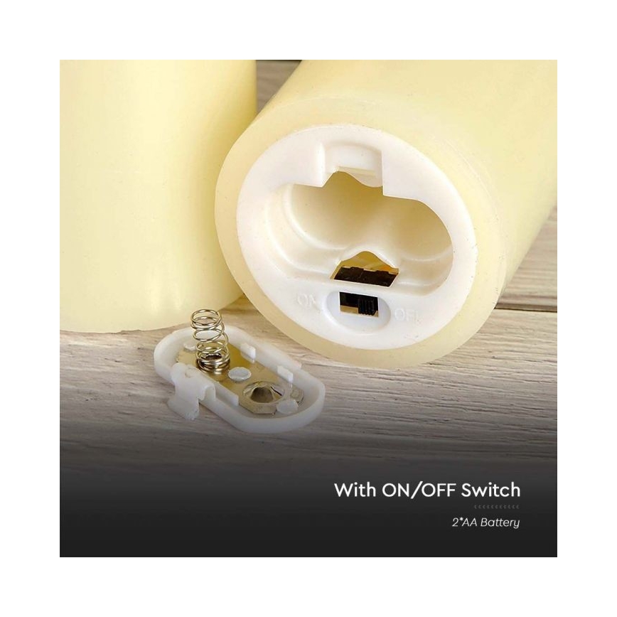 LED Sveča LED/2xAA topla bela 12,5 cm