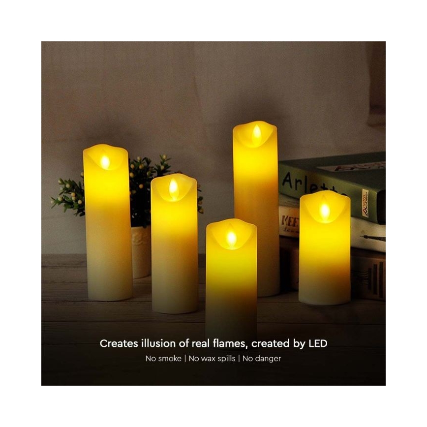 LED Sveča LED/2xAA topla bela 17,5 cm