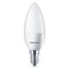 LED sveča Philips E14/4W/230V - CANDLE mlečna