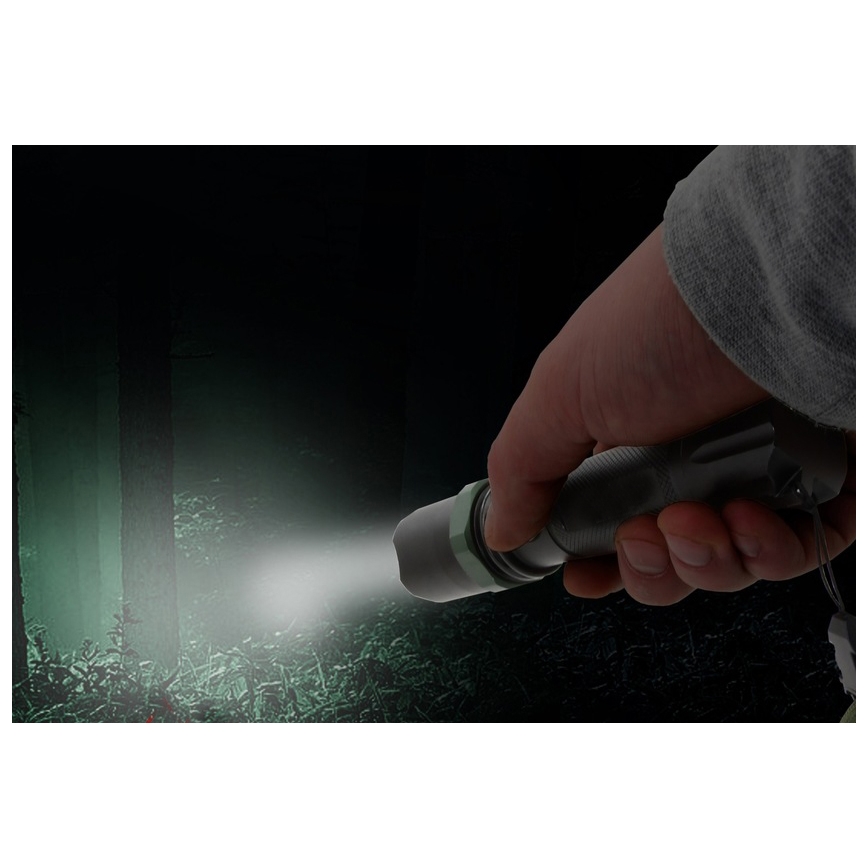 LED Svetilka LED/3W/3xAAA IP44 črna