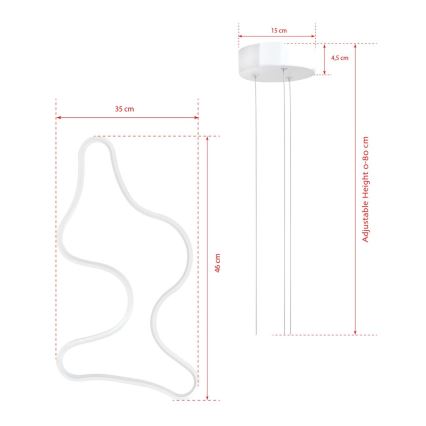 LED Svetilka na vrv ARTISAN LED/36W/230V 4000K bela