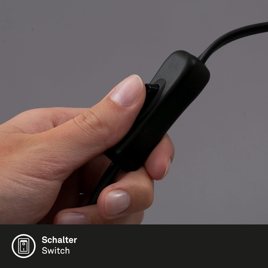 LED svetilka s sponko 1xE27/4,2W/230V 2700K črna