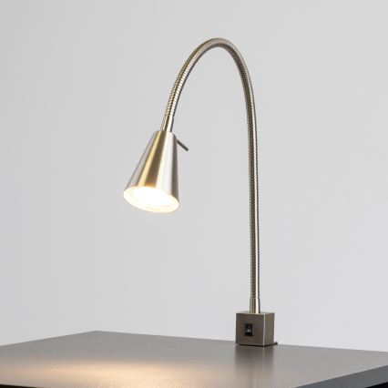 LED svetilka s sponko 1xGU10/4,7W/230V matni krom