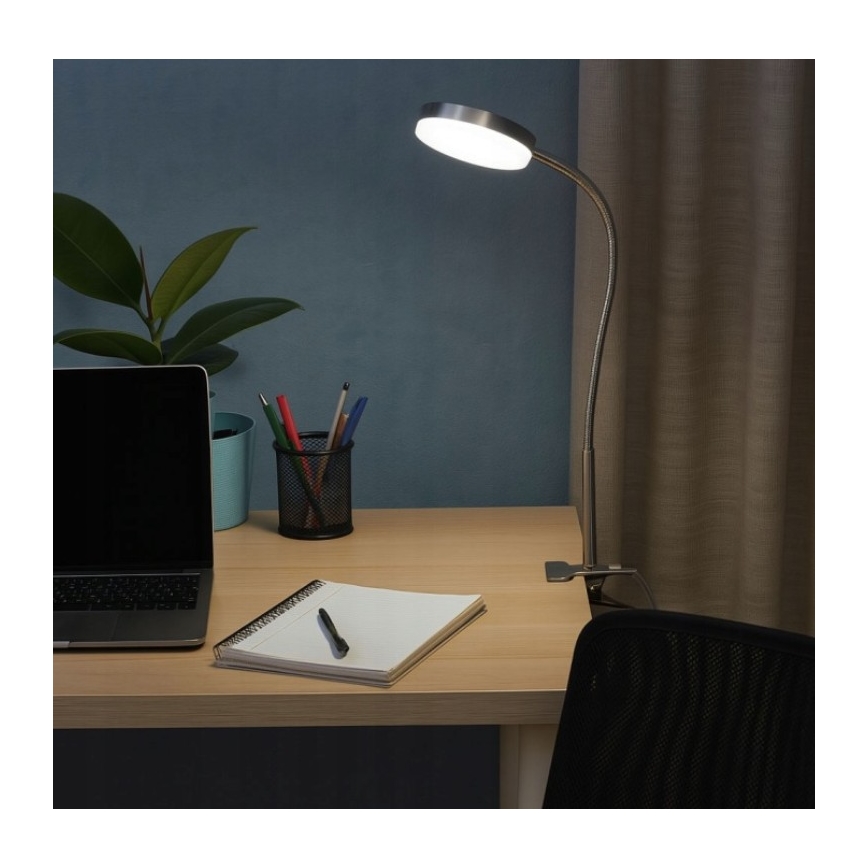 LED svetilka s sponko LED/3,2W/230V matiran krom