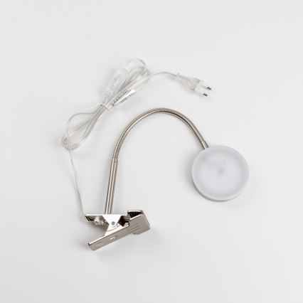 LED svetilka s sponko LED/3,2W/230V matni krom