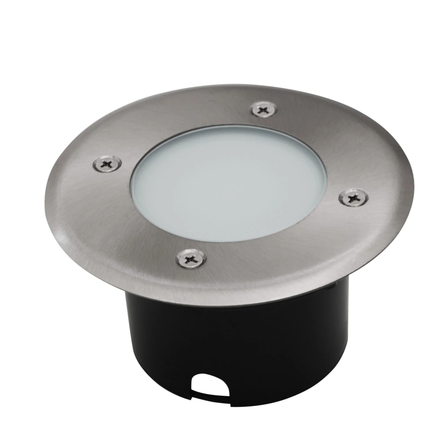 LED Svetilka za dovozno pot MIVO LED/3W/230V pr. 12 cm IP67 mat krom