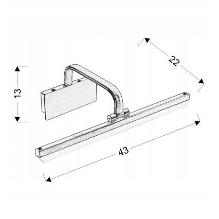 LED Svetilka za slike HANG LED/8W/230V