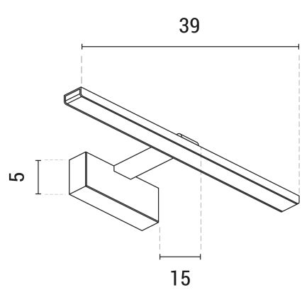 LED Svetilka za slike LED/9W/230V 3000K 39 cm črna