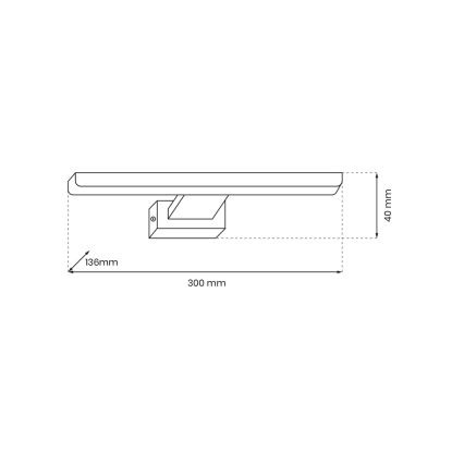 LED Svetilka za slike PINTO LED/7W/230V zlata