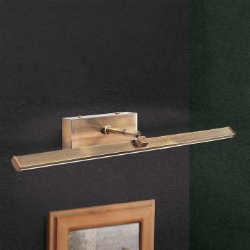 LED Svetilka za slike PUBLIO LED/10W/230V 50 cm zlata/patina