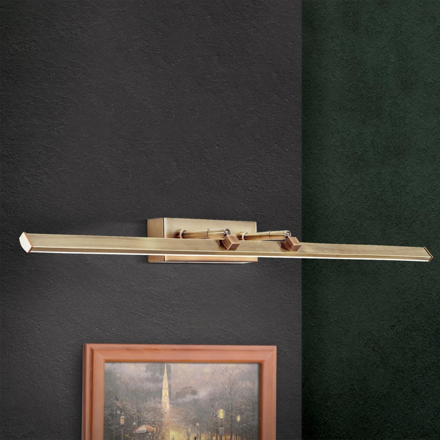 LED Svetilka za slike PUBLIO LED/15W/230V 75 cm zlata/patina