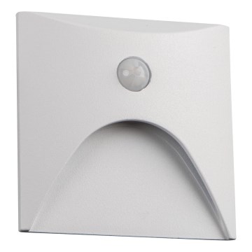 LED svetilka za stopnice s senzorjem gibanja in senzorjem mraka EXIN LED/2,5W/230V 3000K IP65 bela, kvadratna