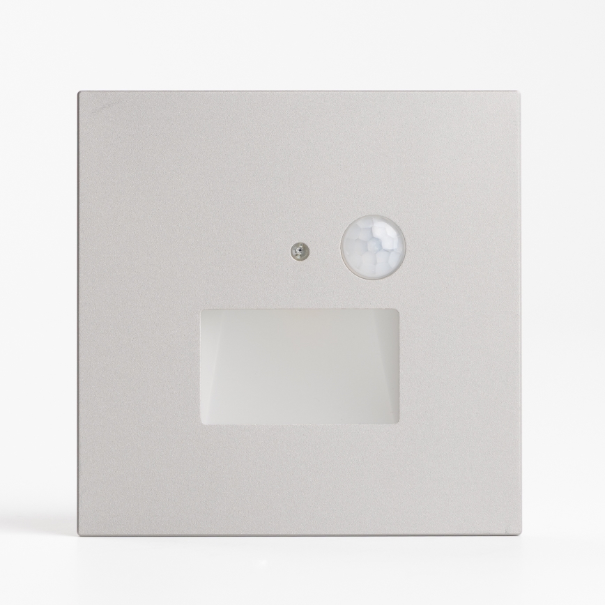 LED stopniščno svetilo s senzorjem gibanja in mraka LED/1,5W/230V 3000/4000/6000K siva