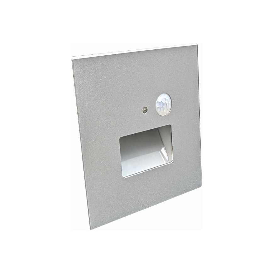 LED stopniščno svetilo s senzorjem gibanja in mraka LED/1,5W/230V 3000/4000/6000K siva