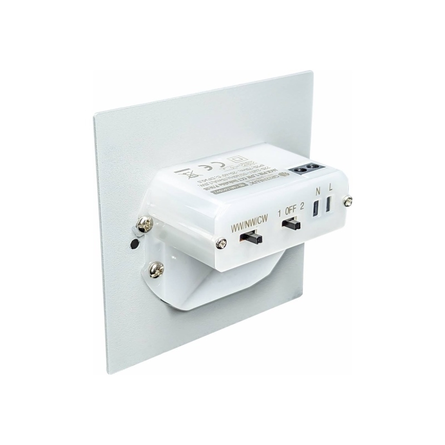 LED stopniščno svetilo s senzorjem gibanja in mraka LED/1,5W/230V 3000/4000/6000K siva